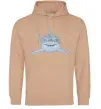 Женская толстовка (худи) Блакитно-cіра акула Песочный фото