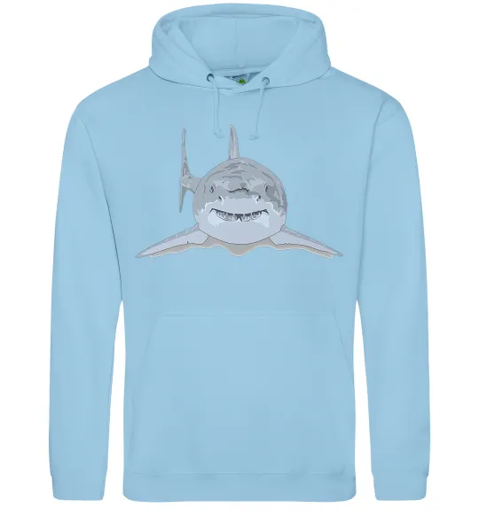 Женская толстовка (худи) Блакитно-cіра акула Голубой фото