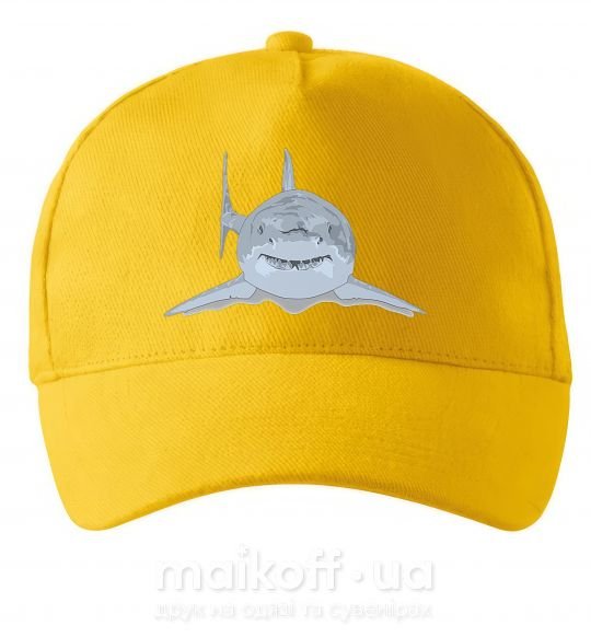 Кепка Голубо-cерая акула Сонячно жовтий фото