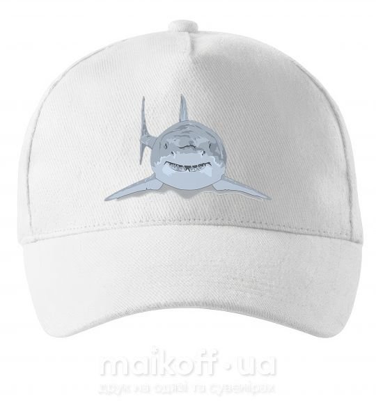 Кепка Голубо-cерая акула Білий фото