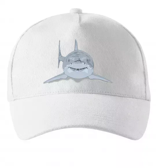 Кепка Блакитно-cіра акула Білий фото