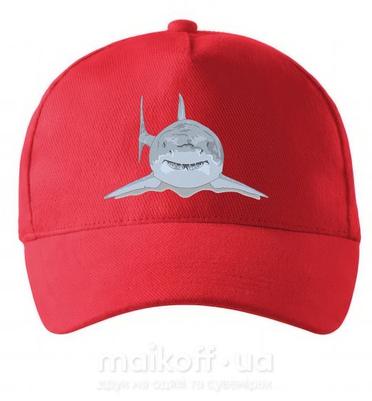 Кепка Голубо-cерая акула Красный фото