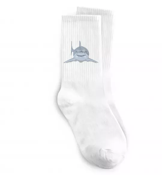 Носки Блакитно-cіра акула Белый фото