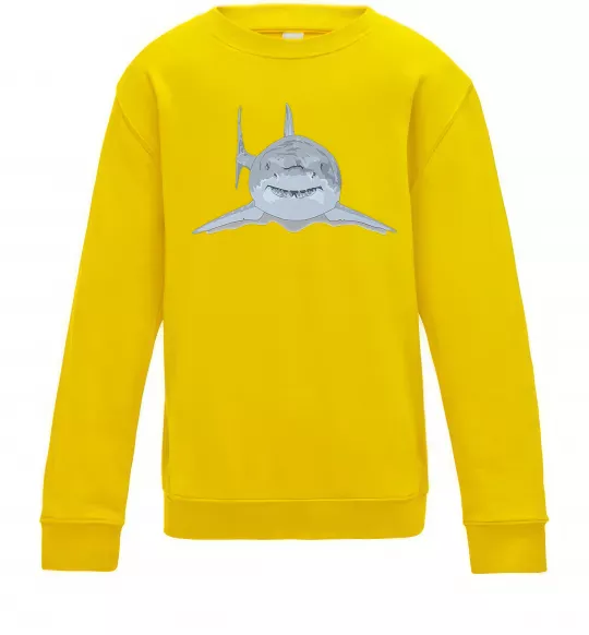 Детский Свитшот Блакитно-cіра акула Солнечно желтый фото