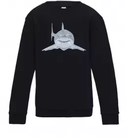 Детский Свитшот Акула з мультика Серый меланж фото