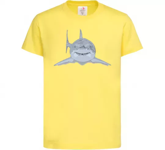 Дитяча футболка Блакитно-cіра акула Лимонний фото
