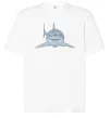 Футболка Оверсайз Блакитно-cіра акула Білий фото