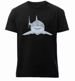 Чоловіча преміум футболка Shark is my spirit animal Чорний фото