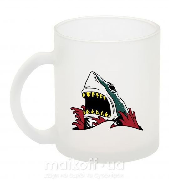 Чашка скляна Screaming shark Фроузен фото