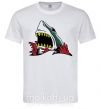 Мужская футболка Screaming shark Белый фото