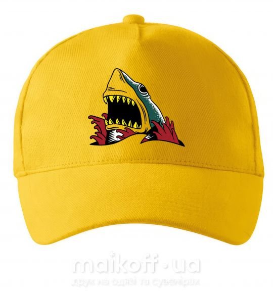 Кепка Screaming shark Сонячно жовтий фото