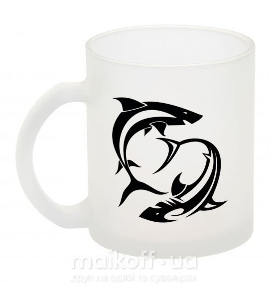 Чашка скляна Две акулы Фроузен фото