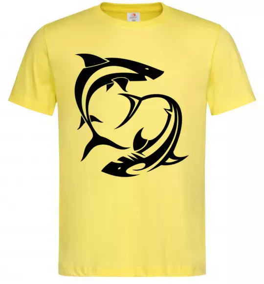 Чоловіча футболка Дві акули Лимонний фото