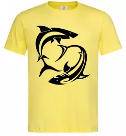 Мужская футболка Дві акули Лимонный фото