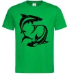 Чоловіча футболка Дві акули Зелений фото