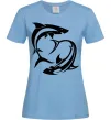 Жіноча футболка Дві акули Блакитний фото