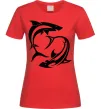 Жіноча футболка Дві акули Червоний фото
