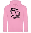 Мужская толстовка (худи) Дві акули Розовый фото