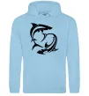 Женская толстовка (худи) Дві акули Голубой фото