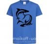 Детская футболка Две акулы Ярко-синий фото