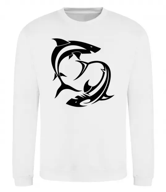 Свитшот Дві акули Белый фото