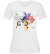 Жіноча футболка Бабочка краски Білий фото