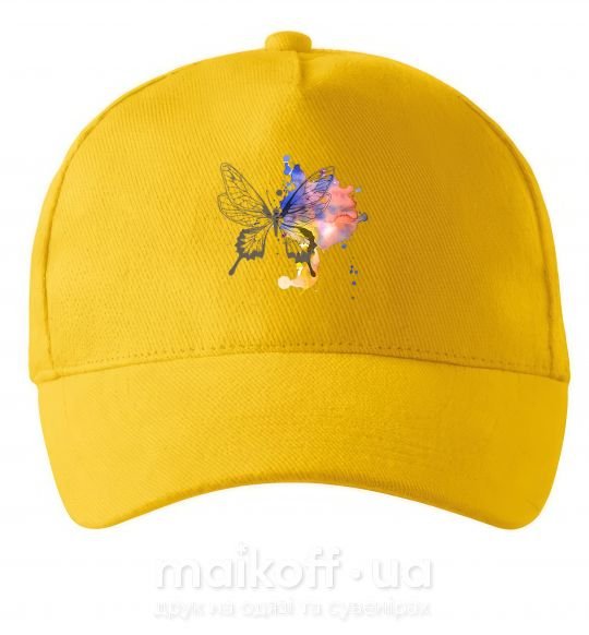 Кепка Бабочка краски Солнечно желтый фото