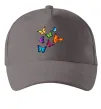 Кепка Різнокольорові метелики Серый фото