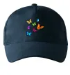 Кепка Різнокольорові метелики Темно-синий Кепка Різнокольорові метелики Темно-синий фото