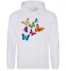 Жіноча толстовка (худі) Різнокольорові метелики Жіноча толстовка (худі) Різнокольорові метелики