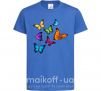 Детская футболка Разноцветные Бабочки Ярко-синий фото