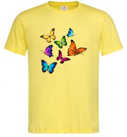 Мужская футболка Різнокольорові метелики Мужская футболка Різнокольорові метелики