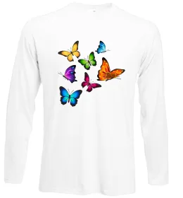 Лонгслив Butterfly напис Белый фото Лонгслив Butterfly напис Белый фото