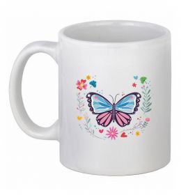 Чашка керамическая Метелики в квітах Чашка керамическая Метелики в квітах