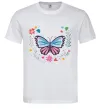 Мужская футболка Метелики в квітах Белый Мужская футболка Метелики в квітах Белый фото