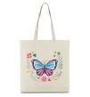 Эко-сумка Метелики в квітах Бежевый фото
