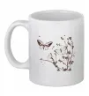 Чашка керамическая Метелики на гілках Белый фото