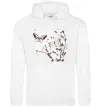 Чоловіча толстовка (худі) Метелики на гілках Білий Чоловіча толстовка (худі) Метелики на гілках Білий фото