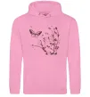 Жіноча толстовка (худі) Метелики на гілках Рожевий фото