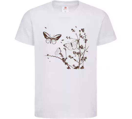 Детская футболка Метелики на гілках Белый фото