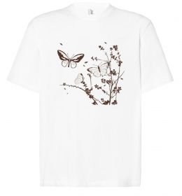 Футболка Оверсайз Метелики на гілках