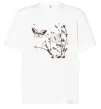 Футболка Оверсайз Метелики на гілках Білий фото