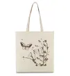 Эко-сумка Метелики на гілках Бежевый Эко-сумка Метелики на гілках Бежевый фото