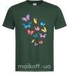 Мужская футболка Разные бабочки Темно-зеленый фото