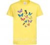 Детская футболка Разные бабочки Лимонный фото