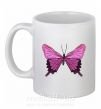 Чашка керамічна Фиолетовая бабочка Білий фото