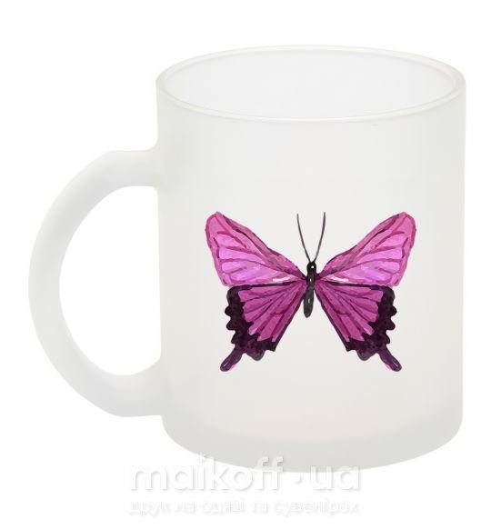 Чашка стеклянная Фиолетовая бабочка Фроузен фото
