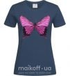 Женская футболка Фиолетовая бабочка Темно-синий фото