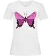 Женская футболка Фіолетово-рожевий метелик Белый Женская футболка Фіолетово-рожевий метелик Белый фото