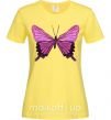 Женская футболка Фиолетовая бабочка Лимонный фото